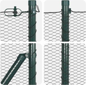 vidaXL Στύλος Περιφράξεων Γκρι 100 x 0,4 μ (13 mm πλέγμα)