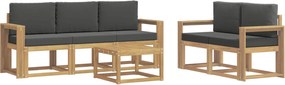 vidaXL Σειρά Καναπέ Εξωτερικού 6 pcs