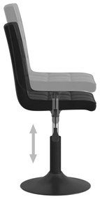 vidaXL Καρέκλες Τραπεζαρίας Περιστρεφόμενες 4 τεμ. Μαύρες Βελούδινες