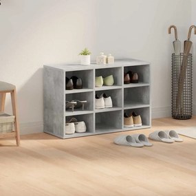 vidaXL Παπουτσοθήκη με ράφι Γκρι σκυροδέματος 77.5 x 30 x 51 εκ.
