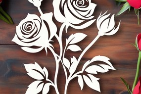 Intra απο ξύλο plywood 3mm-4mm πάχος - Cricut Rose Bouquet Cut File Δίασταση 40x50 cm INTRAFABR-115066456