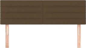 vidaXL Κεφαλάρια Σκ. Καφέ 144x5x78/88 εκ. Ύφασμα