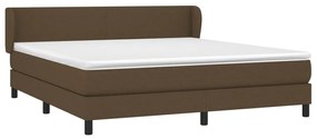 ΚΡΕΒΑΤΙ BOXSPRING ΜΕ ΣΤΡΩΜΑ ΣΚΟΥΡΟ ΚΑΦΕ 160X200 ΕΚ ΥΦΑΣΜΑΤΙΝΟ 3126096