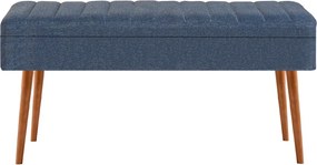 Ταμπουρέ Πεύκο Atlantic / Σκούρο Μπλε VINA 90x39x40