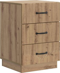 vidaXL Κομοδίνο Artisan Δρυς 43 x 41 x 63,5 εκ. Επεξεργασμένο Ξύλο
