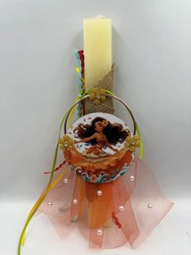 Τύπου Μοάνα - Βαιάνα Αρωματική λαμπάδα - Σετ Λαμπάδα και πλάτη με βάση