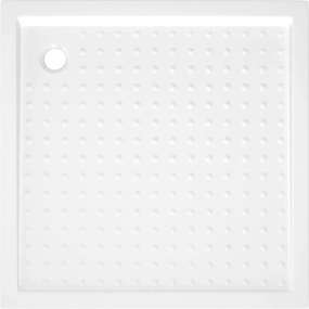 vidaXL Βάση Ντουζιέρας με Σχέδιο Τάπας Λευκή 80 x 80 x 4  εκ. από ABS