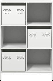 vidaXL Ντουλάπα Λευκό 68x39x103,5 εκ. από Χάλυβα