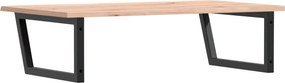 vidaXL Ράφι Νιπτήρα Τοίχου από Ατσάλι / Μασίφ Ξύλο Δρυός