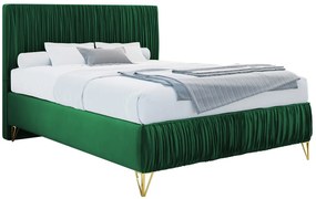 Επενδυμένο κρεβάτι Mars-Prasino-140 x 200