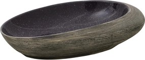 vidaXL Νιπτήρας Οβάλ Μοβ και Γκρι 59 x 40 x 14 εκ. Κεραμικός