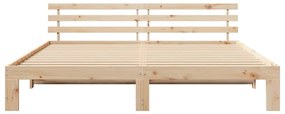 vidaXL Σκελετός Κρεβατιού Καφέ 180 x 200 cm Μασίφ ξύλο πεύκου