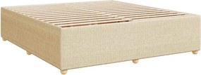vidaXL Κρεβάτι Boxspring με Στρώμα Κρεμ 180x200 εκ. Υφασμάτινο