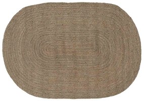 vidaXL Χαλιά χώρου Ωοειδής Γκρι 122 x 183 cm Γιούτα