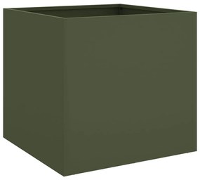 Ζαρντινιέρα Λαδί 42x40x39 εκ. από Χάλυβα Ψυχρής Έλασης - Πράσινο
