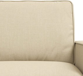 vidaXL Καναπές 180cm 2 pcs Κρεμ Μέταλλο