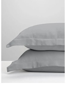 Μαξιλαροθήκες Oxford Satin Light Grey 50x70