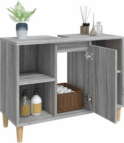 vidaXL Ντουλάπι Νιπτήρα Γκρι Sonoma 80 x 33 x 60εκ. Επεξεργασμένο Ξύλο