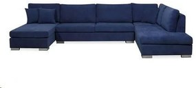 Γωνιακός καναπές Paris μπλε, σχήμα “Π” - 307x146x85cm -Δεξιά γωνία -PAR4102