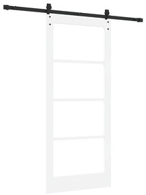 vidaXL Ολισθητή Πόρτα Λευκό 86 x 198.5 cm Ξύλο και μέταλλο