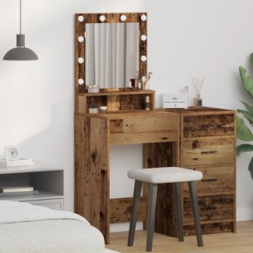 vidaXL Τραπέζι Μακιγιάζ Παλιό Ξύλο 50 x 41 x 135 εκ Επεξεργασμένο ξύλο