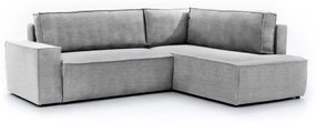 Γωνιακός καναπές-κρεβάτι Flabio L 254x90x203cm γκρι BOG5432
