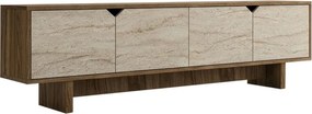 TV Stand Istemi - Walnut, Travertine Walnut
Travertine