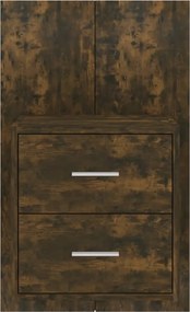 vidaXL Κομοδίνο Επιτοίχιο Καπνιστή Δρυς