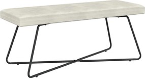 vidaXL παγκάκι Κρεμ 110 x 40 x 45 cm Βελούδο