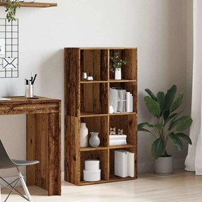 ντουλάπι βιβλίων Παλιό ξύλο 66x30x130 cm Κατασκευασμένο ξύλο - Καφέ