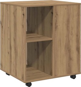 vidaXL Ντουλάπι Τροχήλατο Αρτισιανή Δρυς 60x53x72 εκ. Επεξεργ. Ξύλο