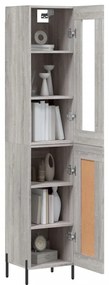 vidaXL Μπουφές Sonoma Γκρι 34,5 x 34 x 180 εκ. από Επεξεργασμένο Ξύλο