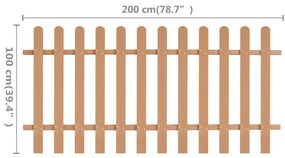 vidaXL Φράχτης Κήπου 200 x 100 εκ. από WPC