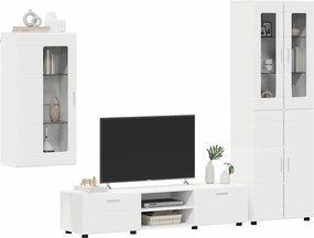 vidaXL Σετ επίπλου τηλεόρασης FLORIN 3 pcs Λευκό Επεξεργασμένο ξύλο