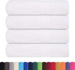 vidaXL Πετσέτες Μπάνιου FROGN 4 τεμ. Λευκό 100x150 εκ. 360 γρ./μ²