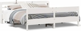 vidaXL Σκελετός Κρεβ. Χωρίς Στρώμα Λευκό 180x200 εκ Μασίφ Πεύκο