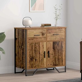 vidaXL Πλαϊνό γραφείο με συρτάρι Παλαιό ξύλο 79.5 x 35.5 x 74.5 εκ