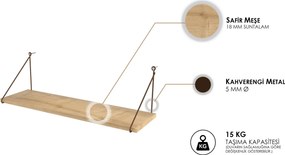 Ράφι Τοίχου Δρυς ARMONI 72x20x20