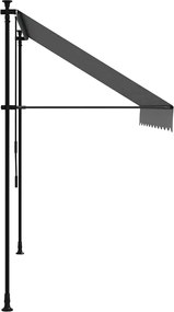 vidaXL Τέντα Συρόμενη Ανθρακί 250 x 150 εκ. από Ύφασμα και Ατσάλι