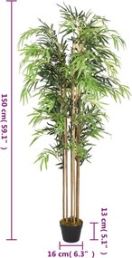 vidaXL Δέντρο Μπαμπού Τεχνητό 1095 Κλαδιά Πράσινο 150 εκ.
