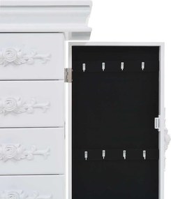 vidaXL Κοσμηματοθήκη Δαπέδου Λευκή