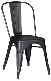 Ε5191,1Μ RELIX Καρέκλα, Μέταλλο Βαφή Μαύρο Matte, Στοιβαζόμενη  45x51x85cm Καρέκλα Στοιβαζόμενη, , 1 Τεμάχιο
