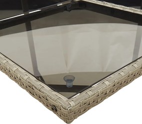 vidaXL Σετ Τραπεζαρίας Κήπου 7 τεμ. Γκρι Συνθ. Ρατάν με Μαξιλάρια