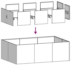 vidaXL Ζαρντινιέρα Ανθρακί 120x80x40 εκ. από Χάλυβα