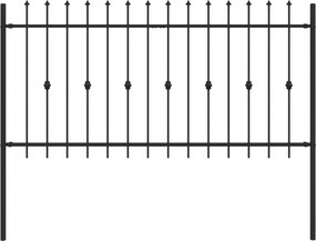 vidaXL Φράχτης με Σπίθες ASTEN 200 x 150 cm Μαύρο