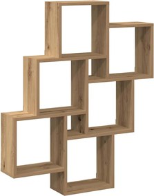 vidaXL Ράφι Κύβος Τοίχου Τεχνίτης Δρυς 78 x 15 x 93 εκ από Μοριοσανίδα