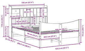 ΣΚΕΛΕΤΟΣ ΚΡΕΒ. ΧΩΡΙΣ ΣΤΡΩΜΑ ΚΑΦΕ ΚΕΡΙΟΥ 150X200 ΕΚ ΜΑΣΙΦ ΠΕΥΚΟ 3323376