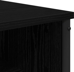vidaXL Τραπέζι περιποίησης με ράφι Μαύρη Δρυς 81 x 40 x 131 εκ