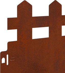vidaXL Περιγράμματα γκαζόν 20 pcs 103 x 0,05 x 22 εκ Σκ rusty