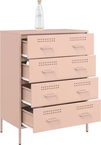 vidaXL Ντουλάπι Ροζ 68x39x89 εκ. από Ατσάλι